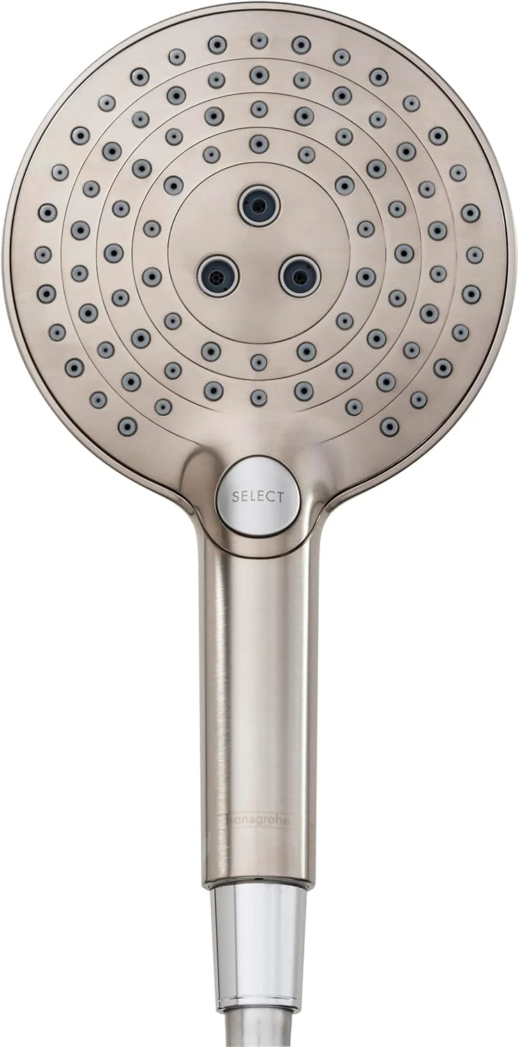دوش دستی هانسگروهه رین‌دنس سلکت S با نصب آسان، 5 اینچی، مدرن، 3 حالت چرخش، بارانی، رین‌ایر مدل 26531821