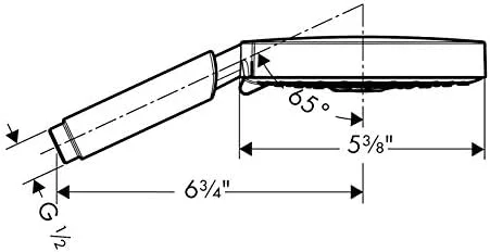 دوش دستی هانسگروهه Raindance S با نصب آسان، 4 اینچ، مدرن، با 3 حالت پاشش RainAir، BalanceAir، Whirl مدل 28504821