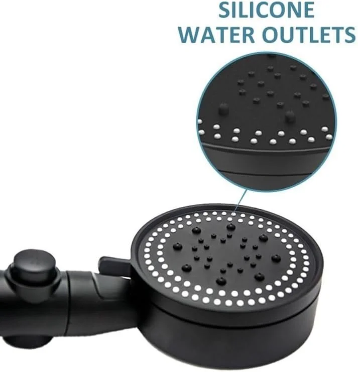 سر دوش حمام فشاری 6 حالته Havilah – آبگرمکن دستی، نقره ای