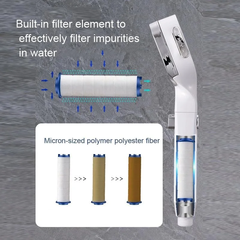 سردوش فشاری هاویلا – ست سردوش دستی فشاری چهار حالته، مدل: فیلتردار مشکی نقره ای