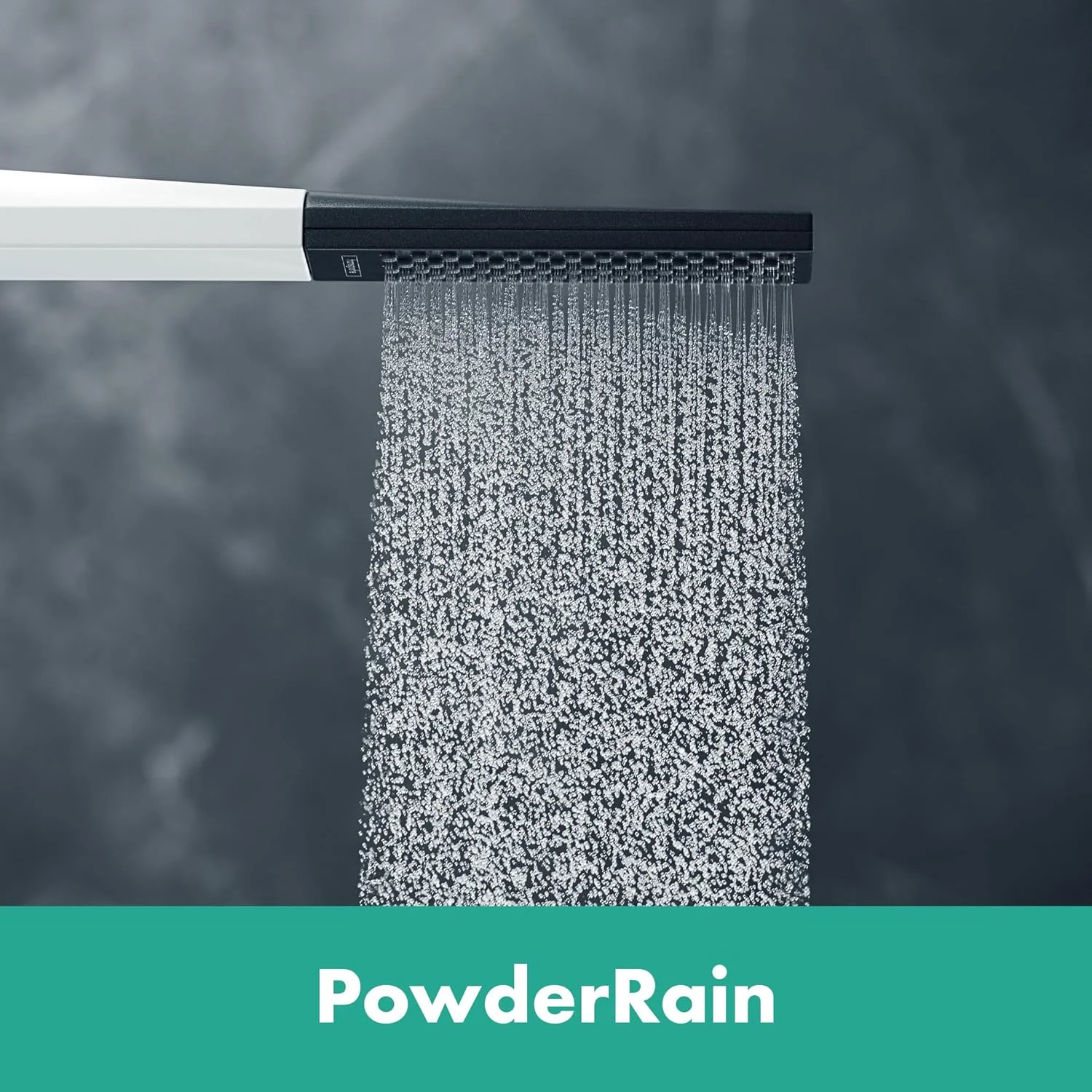 علم دوش دستی صرفه جویانه هانسگروهه Rainfinity با قطر 100 میلی متر، رنگ سفید مات، مدل PowderRain