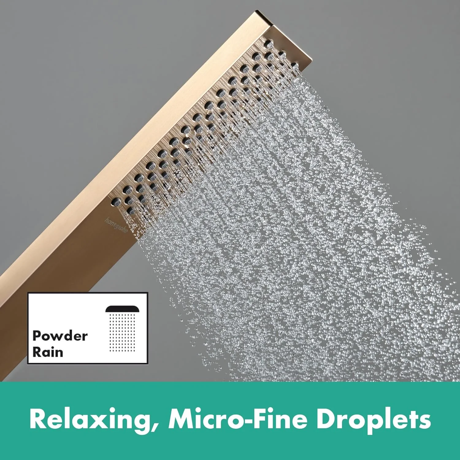 سردوش دستی صرفه جویانه هانسگروهه Pulsify E با 1 نوع جت، سردوش اقتصادی 5 لیتر در دقیقه (EcoSmart+)، سردوش حمام، عملکرد ضد رسوب، برنز برس خورده