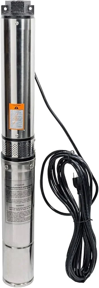 پمپ آب شناور چاه عمیق، استیل ضد زنگ، پمپ چاهی برقی با کابل برق