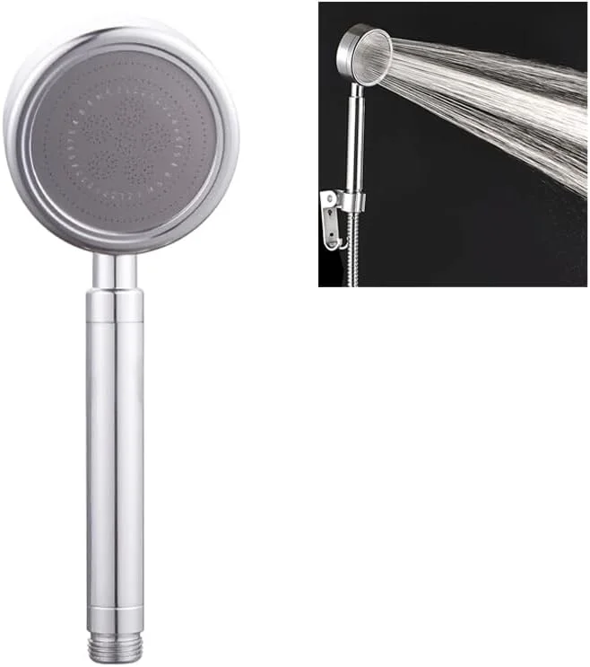 سردوش آلومینیومی گرد صرفه‌جو در آب هاویلاه - سردوش دستی آلومینیومی با فشار بالا، ۲۳ × ۸.۲ × ۲ سانتی‌متر (نقره‌ای)