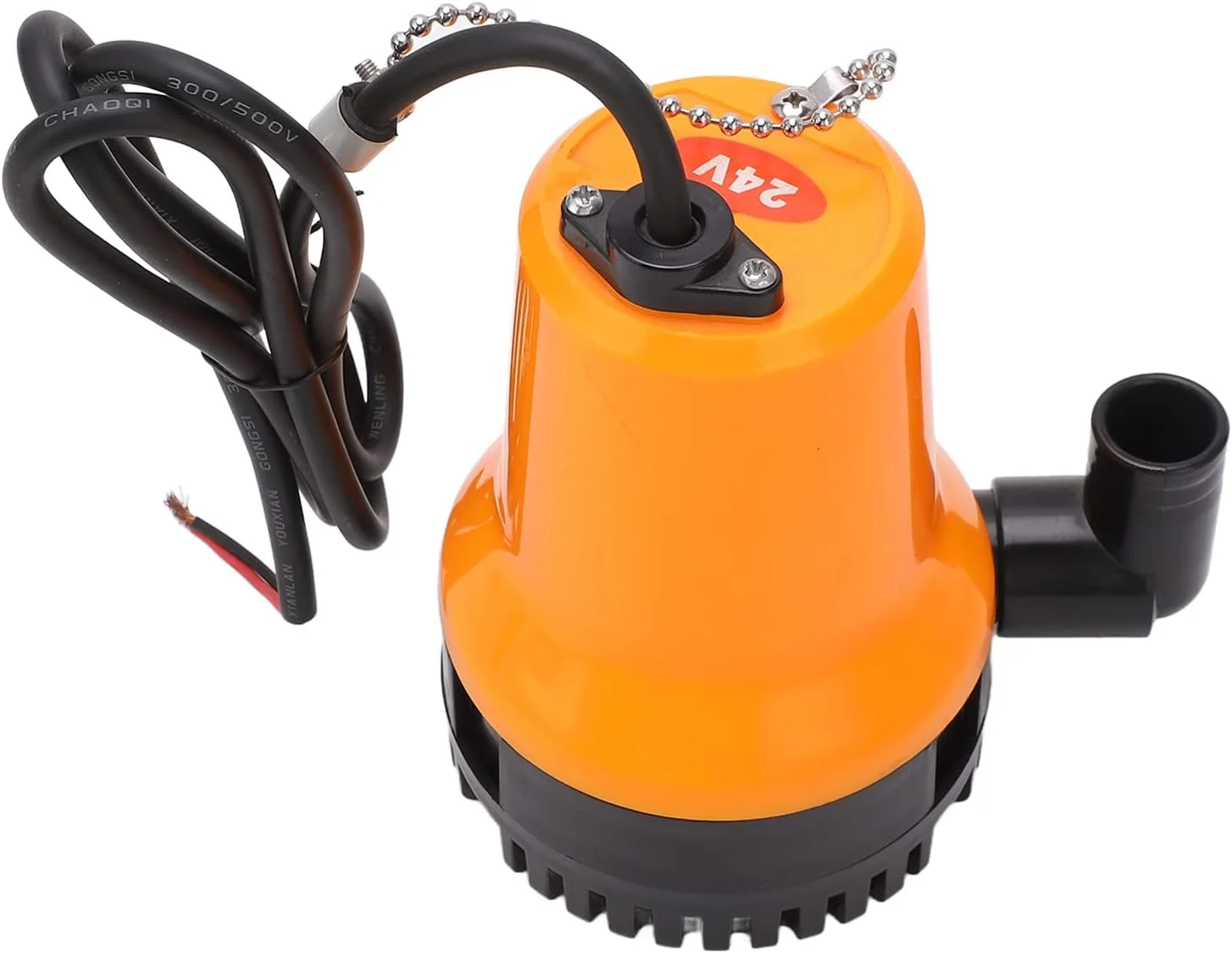 پمپ آب شناور، ورودی آب 25 میلی‌متری 50 واتی، ارتفاع تخلیه 5 متری، پمپ آب شناور پلاستیکی PED مسی، پمپ پره‌ای مقاوم در برابر ضربه برای پمپاژ آب، آبیاری باغ، شستشوی خودرو (24 ولت)