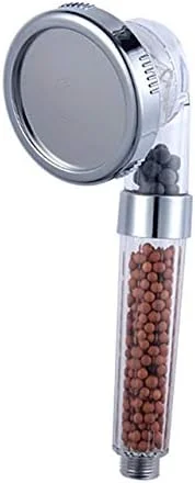 سردوش حمام HAYQ با فیلتر یونی، فشار قوی، صرفه جویی در آب، دارای 3 حالت پاشش، سردوش دستی (رنگ: سفید)