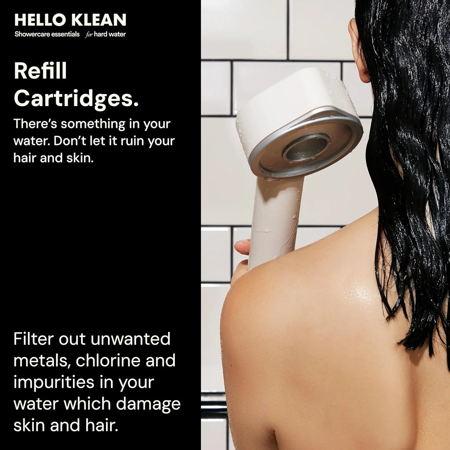 کارتریج های تصفیه کننده سر دوش حمام Hello Klean - فیلترهایی برای حذف فلزات ناخواسته، کلر و ناخالصی های موجود در آب دوش - شامل 1 عدد کارتریج سر دوش و 1 عدد کارتریج دسته