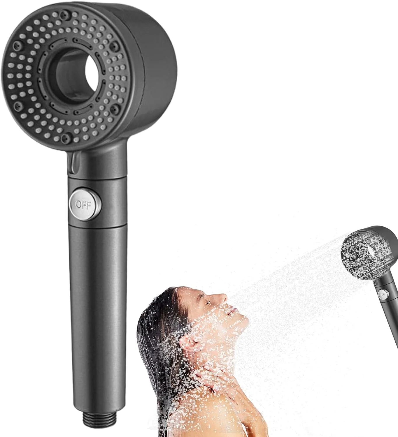 سردوش حمام فشار قوی | سردوش فیلتردار تقویت کننده حمام، دارای 5 حالت قابل تنظیم، مناسب برای استفاده در خوابگاه، هتل و آپارتمان