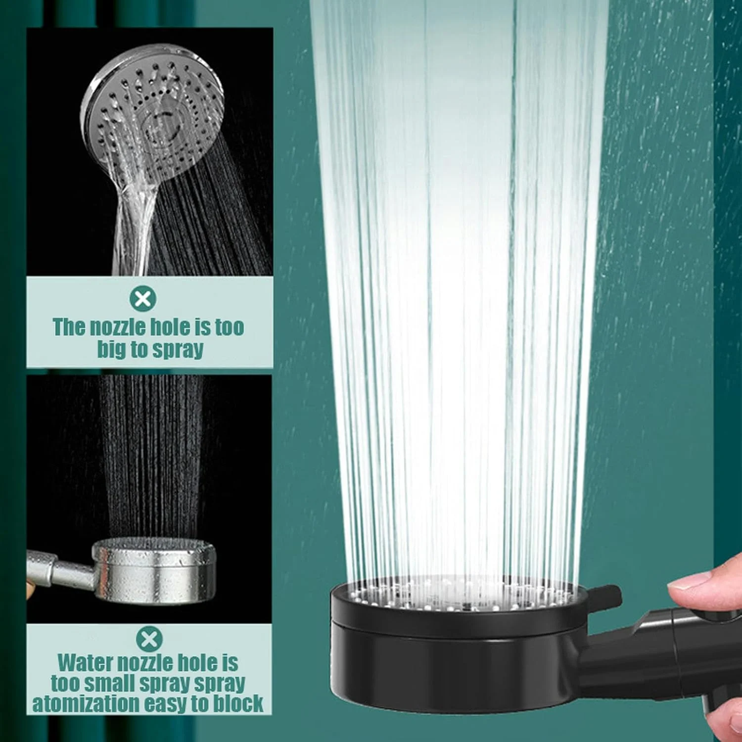 سری دوش دستی حمام با فیلتر و فشار قوی، نازل دوش قابل حمل