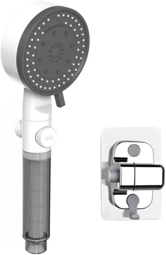 سردوش فیلتردار فشار قوی با 10 حالت مختلف و دکمه توقف آب، سردوش دستی قابل حمل مناسب حمام، مدل B