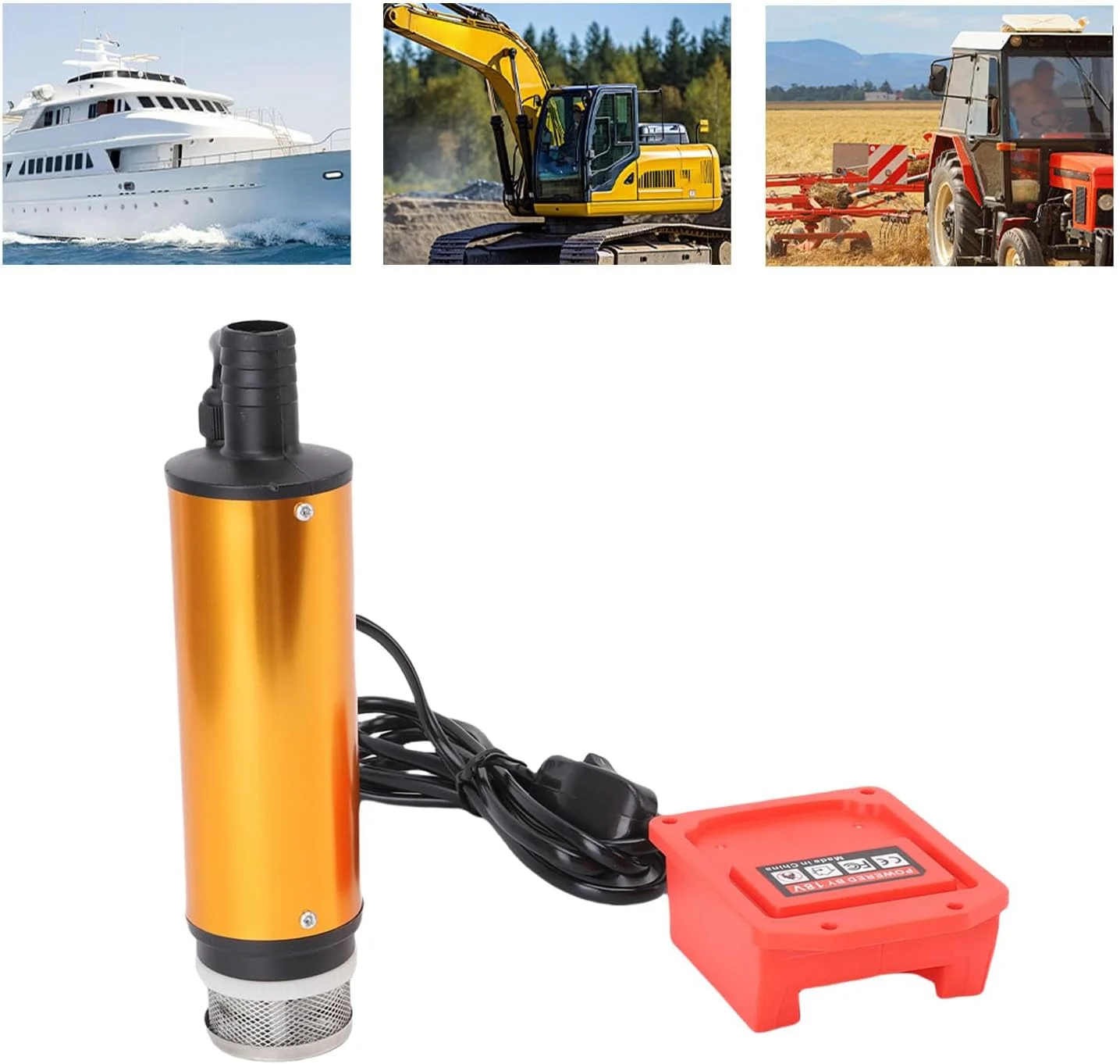 پمپ خود مکش 120 واتی، پمپ انتقال آب برقی بی سیم اتوماتیک با تراشه محافظت هوشمند برای آبیاری زهکشی و شستشوی خودرو