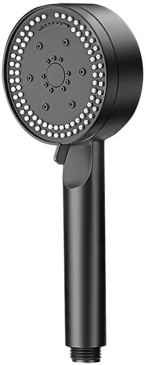 سردوش حمام مشکی دستی با 8 حالت پرفشار، مقاوم در برابر افتادن، صرفه جویی در آب، لوازم جانبی حمام (سردوش SA)