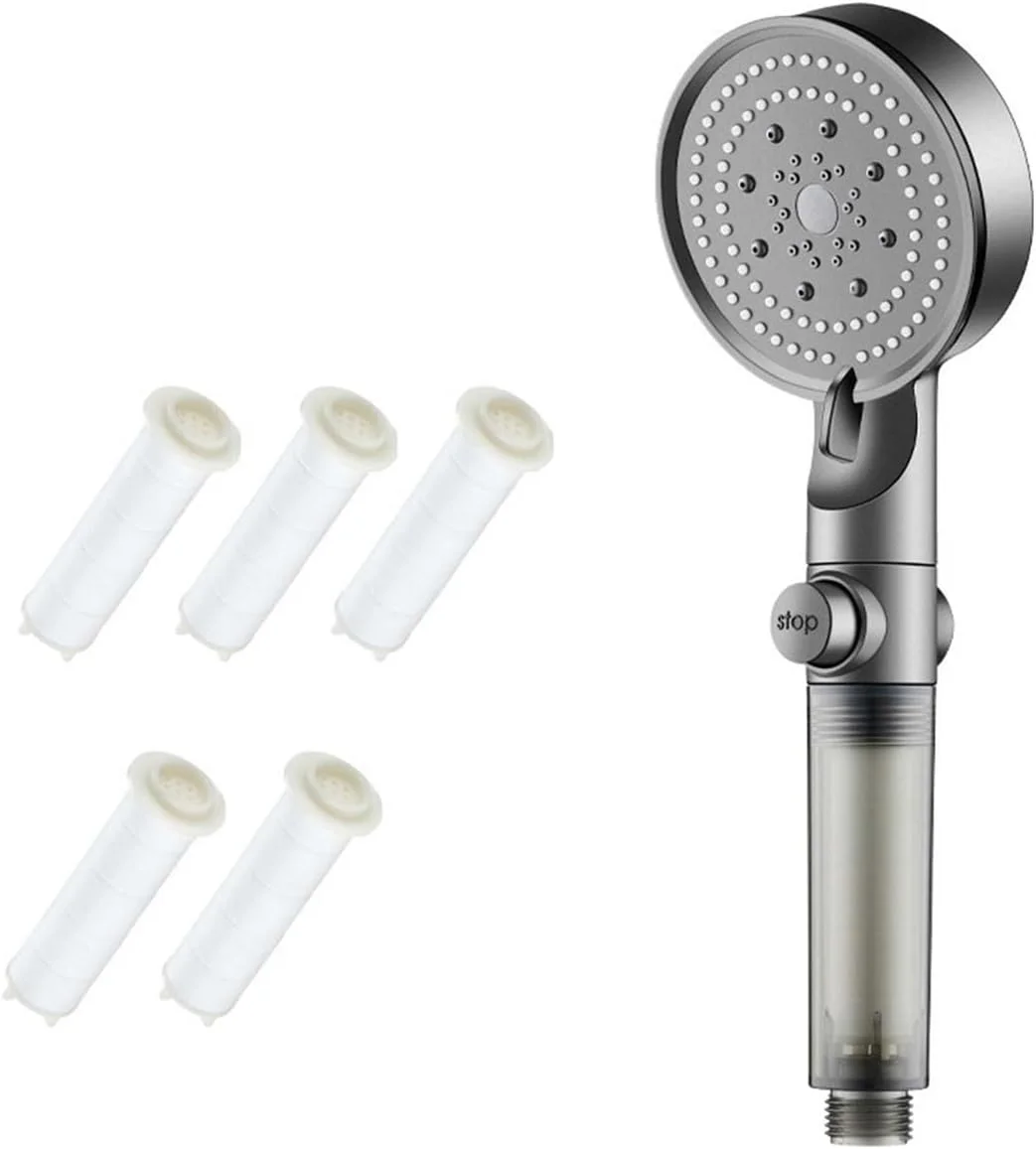 سردوش حمام فشار قوی و فیلتر دوش به همراه 5 ست فیلتر اضافی - دستی - حذف کلر و آلاینده های مضر - جلوگیری از ریزش مو سردوش حمام فشار قوی و فیلتر دوش به همراه 5 ست فیلتر اضافی - دستی - حذف کلر و آلاینده های مضر - جلوگیری از ریزش مو
