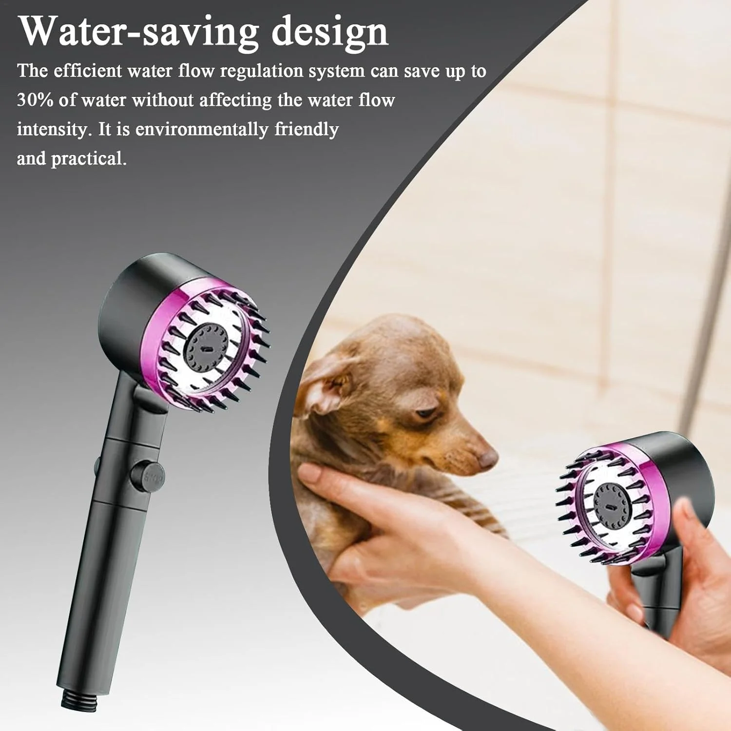 سردوش حمام فشار قوی - سردوش فیلتردار صرفه جویی در آب، سردوش اسپری آب دستی برای بزرگسالان، کودکان، دوستان و حیوانات خانگی