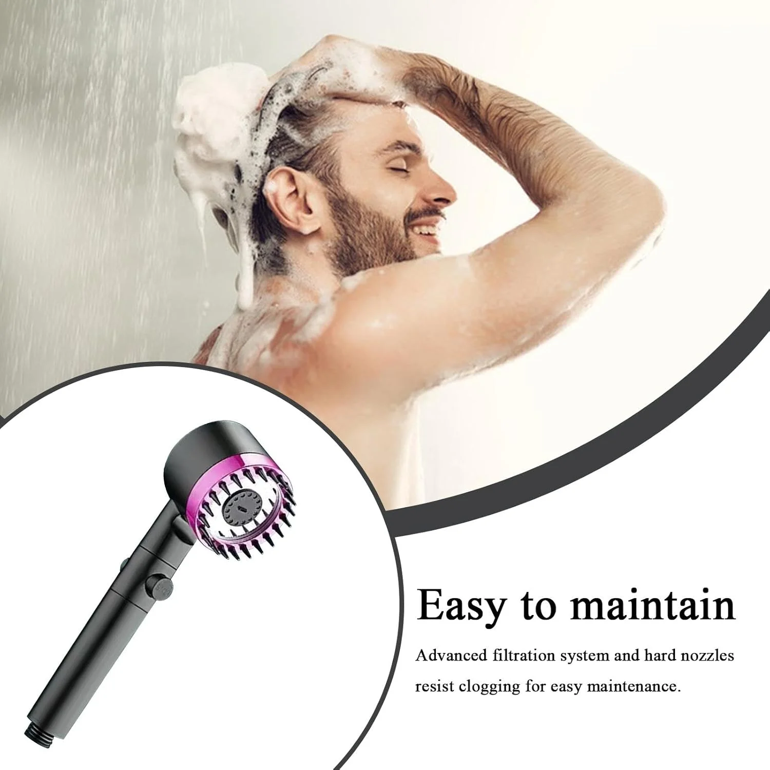 سردوش حمام فشار قوی - سردوش فیلتردار صرفه جویی در آب، سردوش اسپری آب دستی برای بزرگسالان، کودکان، دوستان و حیوانات خانگی