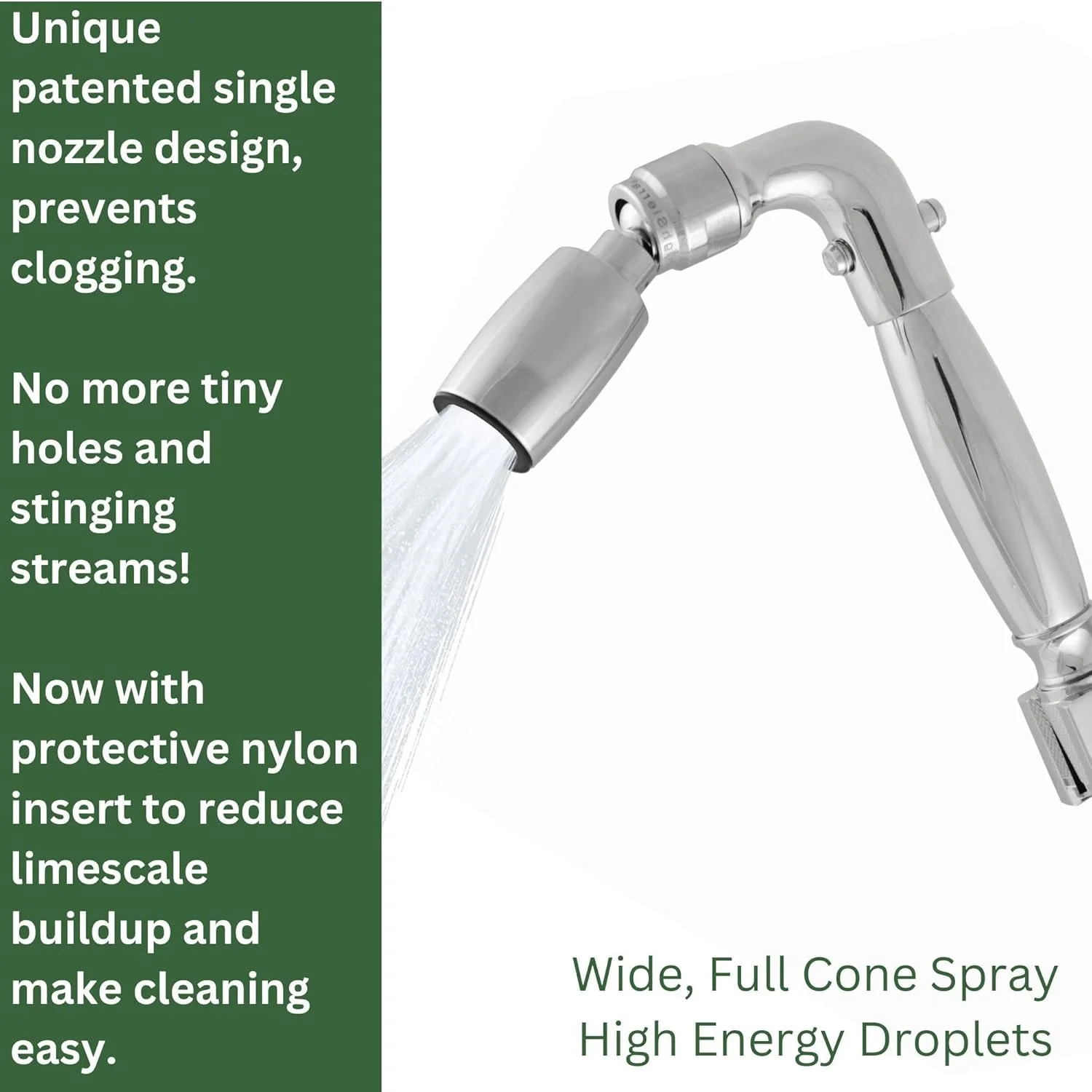 سری دوش دستی فلزی جامد های سیرا. شامل دوش دستی تمام فلزی، شلنگ و نگهدارنده - دارای گواهی WaterSense، جریان کم 1.8 GPM با دریچه قطره ای مدل HHHFCS-200-N-1.8