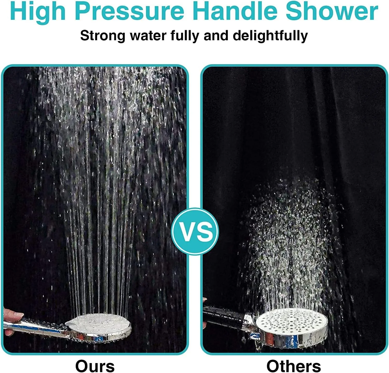 سردوش حمام فشار قوی Hmtruly، سردوش دستی با 6 حالت اسپری، ست سردوش جداشدنی با شلنگ استیل ضد زنگ، براکت قابل تنظیم و جت شستشوی قوی داخلی برای تمیز کردن وان، کاشی و حیوانات خانگی