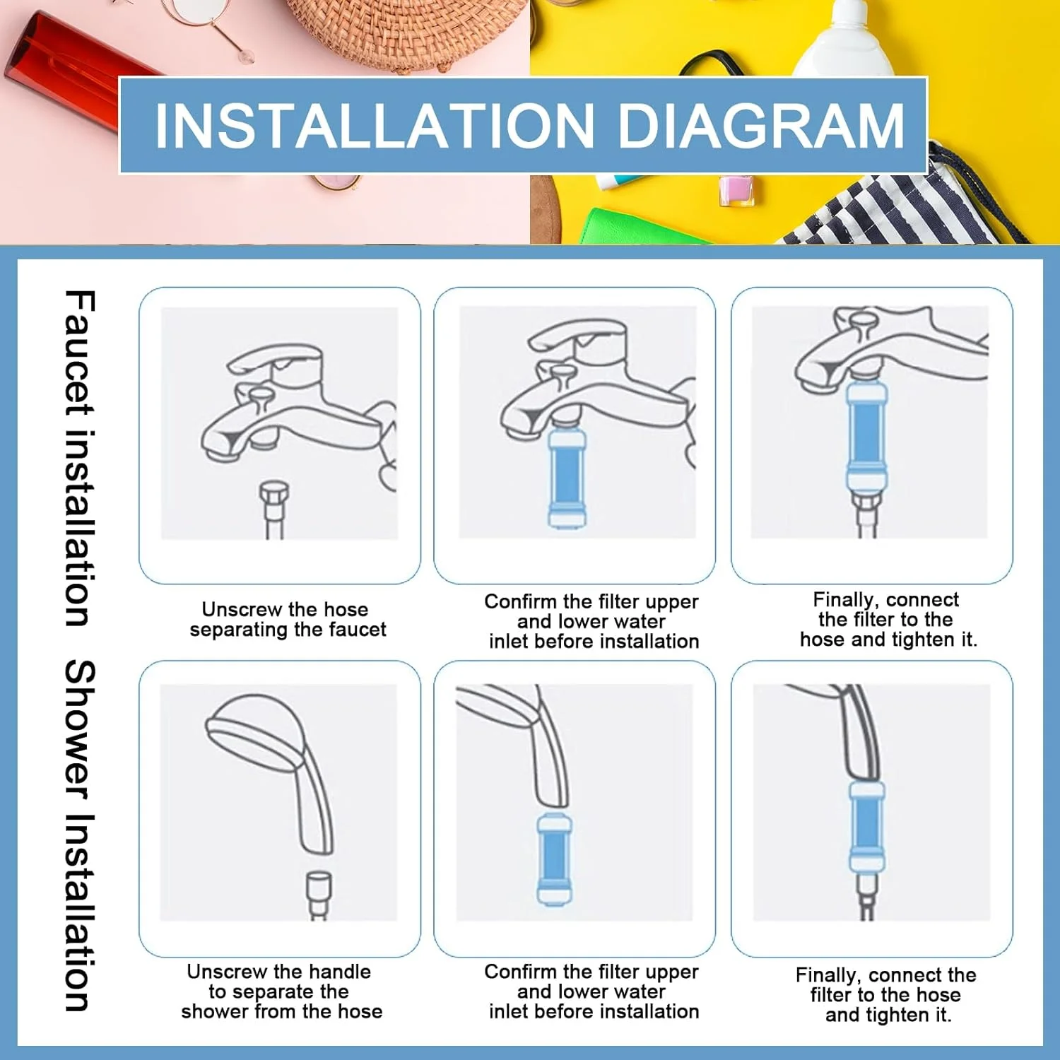 فیلتر سردوش ویتامین C هومارکت، مناسب مادر و کودک، برای آب تمیز و تصفیه شده حمام