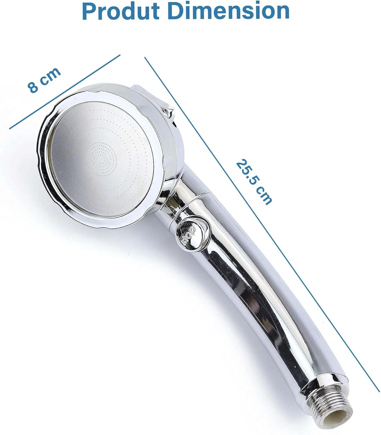 سردوش دستی HOMEPRO، ارزش بیشتر برای زندگی بهتر، سردوش با فشار آب بالا و صرفه جویی در مصرف آب، سردوش با فشار قوی با 3 حالت پاشش، نازل های با تمیز کردن آسان، روکش کروم