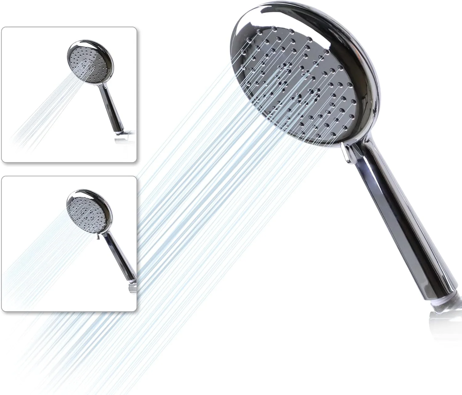 سردوش دستی کروم فشار قوی، اسپری دستی جداشدنی برای دوش حمام، جایگزین سردوش یونیورسال، میله دوش ABS چند منظوره با 3 حالت، جریان آب قدرتمند