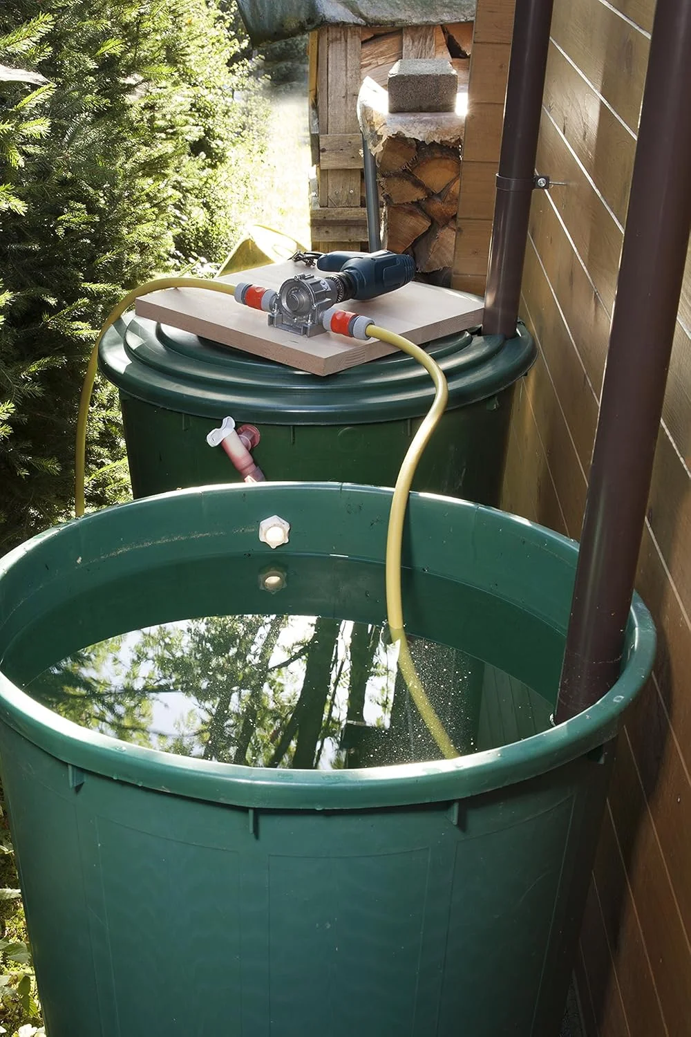 پمپ آب ولف‌کرافت با بدنه فلزی (3000 لیتر در ساعت) مدل 2200000 | برای پمپاژ مایعات با دریل برقی