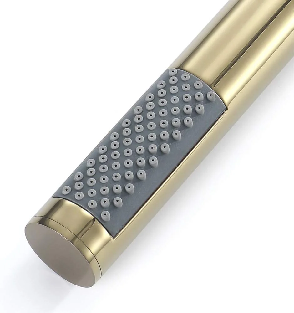 سردوش دستی HXSMK، لوازم جانبی حمام برنجی گرد، 5 رنگ، طلایی