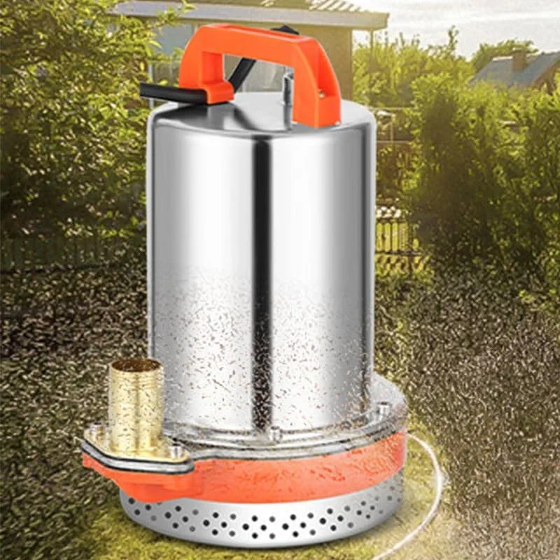 پمپ شناور DC زیرودیس، پمپ ضد آب پرقدرت برای آبیاری مزرعه، آبیاری رودخانه، آبیاری باغ (طول کابل 7 متر)