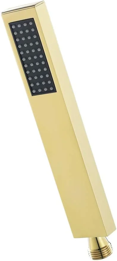 سردوش دستی HZGLPX HXSMK، لوازم جانبی حمام برنجی مربعی، 3 رنگ، طلایی