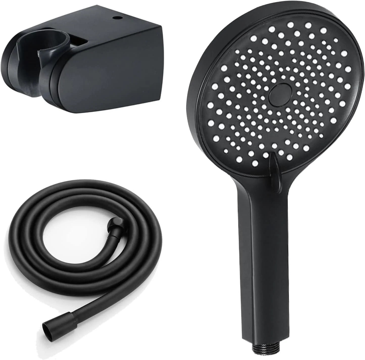 سردوش دستی HZGLPX HXSMK با فشار قوی، دارای 3 حالت، سردوش دستی گرد با نگهدارنده، شلنگ 1.5 متری، مشکی