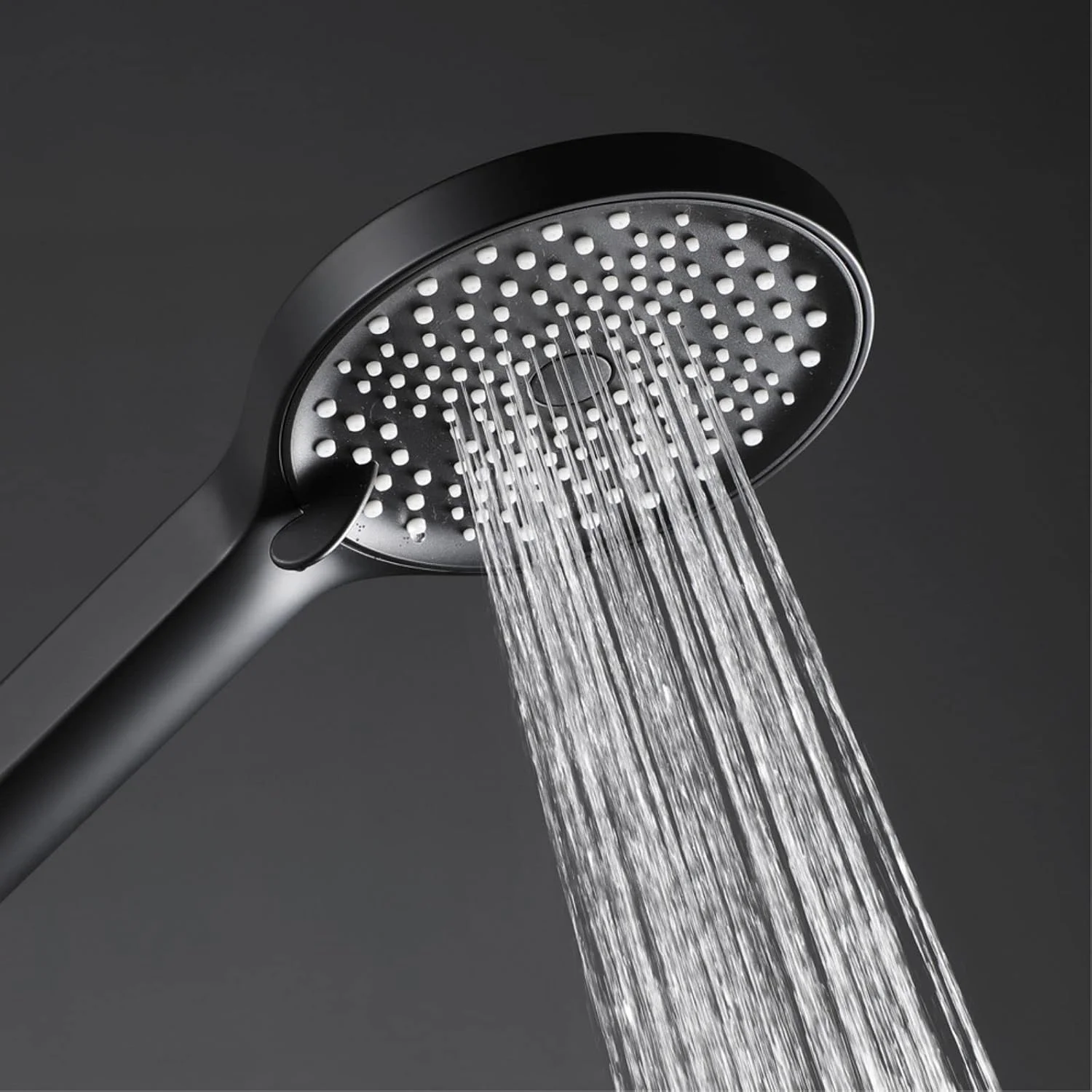 سردوش دستی HZGLPX HXSMK با فشار قوی، دارای 3 حالت، سردوش دستی گرد با نگهدارنده، شلنگ 1.5 متری، مشکی