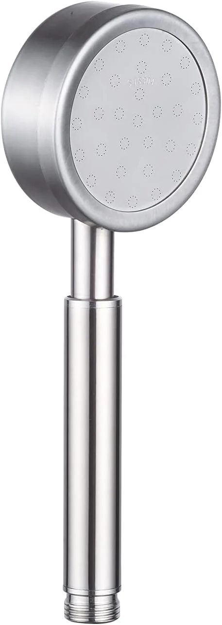 سردوش حمام ایبرگریف مدل M20224، سردوش دستی استیل ضد زنگ با فشار بالا، رابط عمومی G1/2، رنگ نقره ای