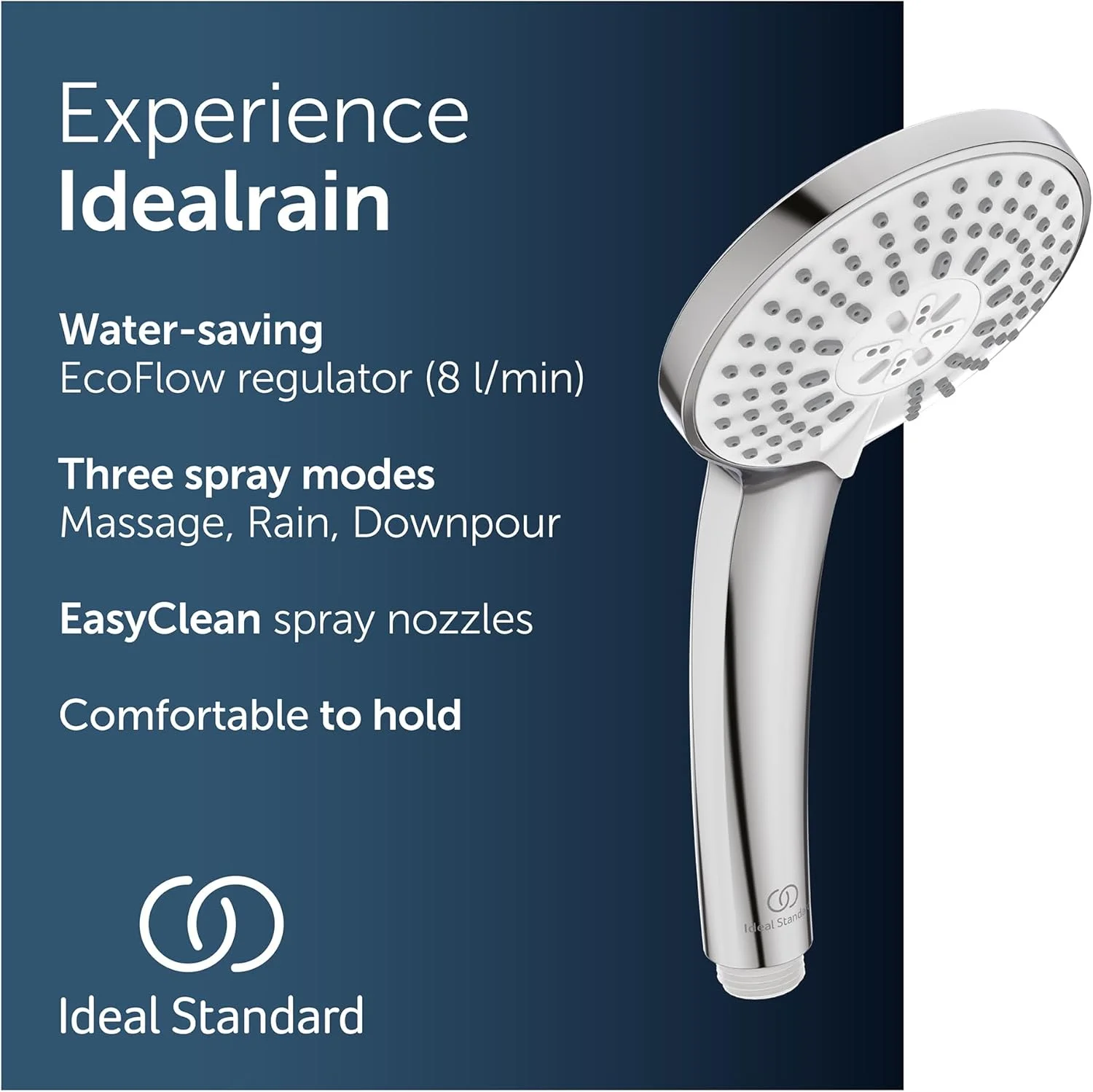 دستی سردوش Ideal Standard B9403AA Idealrain M3، کروم