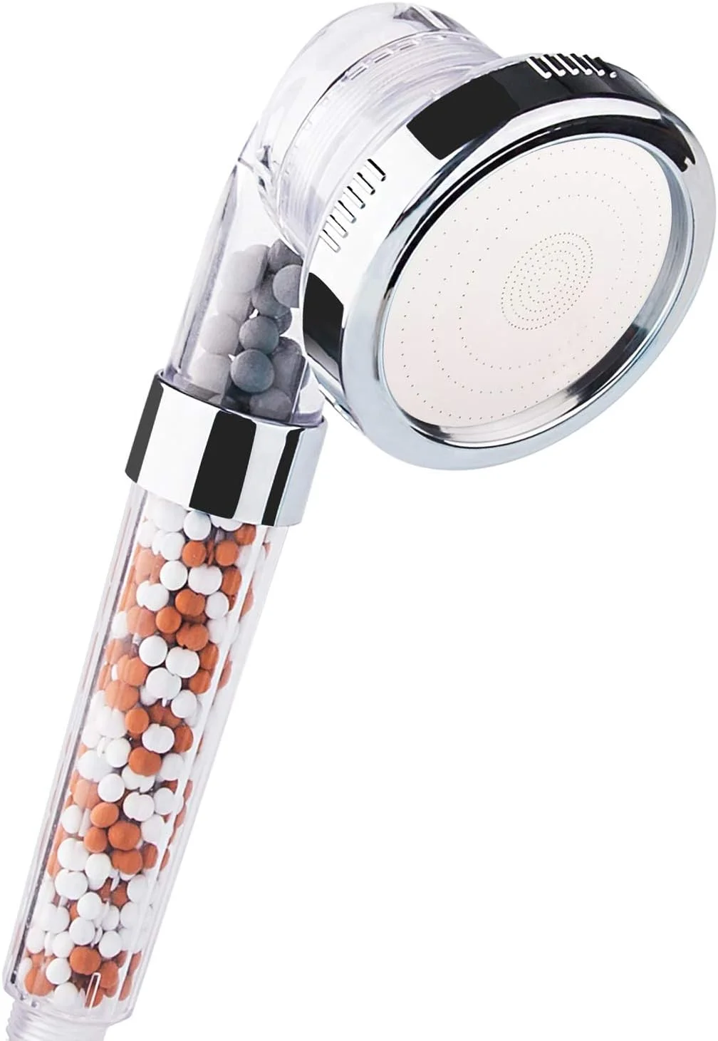 سردوش حمام فشار قوی، سردوش فیلتردار جداشدنی با 3 حالت تنظیم، صرفه جویی در آب و تصفیه کیفیت آب، سردوش دستی با مهره های فیلتر سنگی برای مو و پوست خشک (بدون شلنگ)