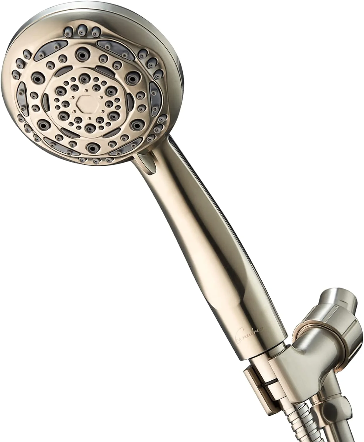 سردوش دستی کورادریک اینفان، سردوش فشار قوی 7 حالته با پایه توپی گردان برنجی و شلنگ استیل فوق العاده بلند، نیکل برس خورده، 4 اینچ