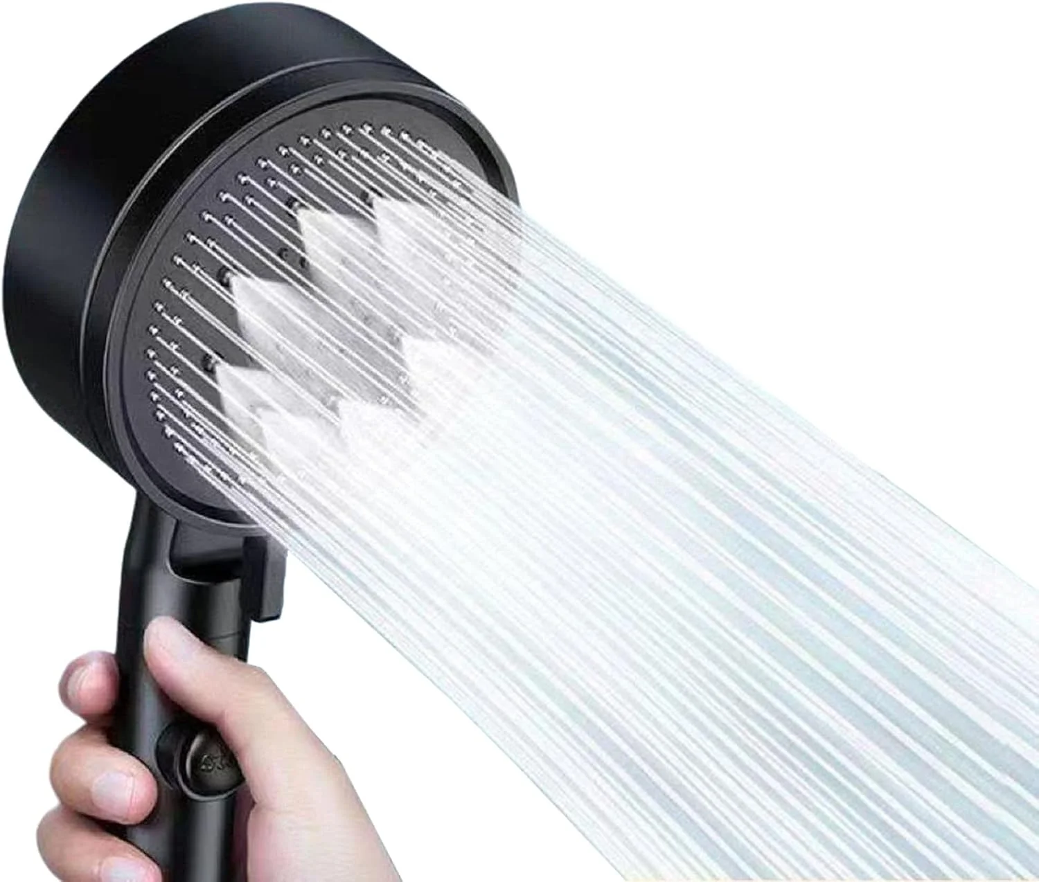 سردوش دستی فشار قوی JALYKA با 6 حالت فیلتر برای آب سخت، سردوش بارانی تحت فشار، سردوش فواره ای با بخاری آب حمام دستی (مشکی)