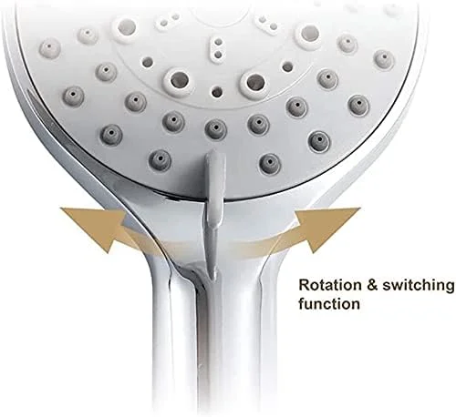 سردوش حمام دستی JXBEAUTY، سردوش دستی فشار قوی با 5 حالت پاشش، سردوش حمام با روکش کروم و فشار قوی