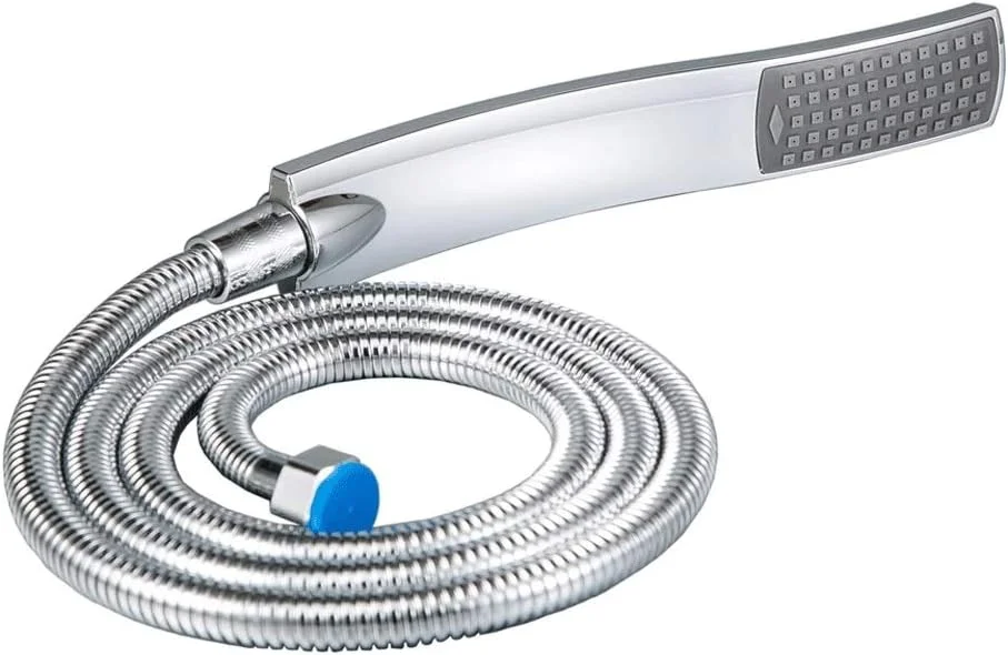 دوش دستی KOHARA، لوازم جانبی حمام سر دوش دستی ABS با روکش کروم و شلنگ استیل 150 سانتی متری (اندازه: شلنگ + سر دوش) دوش دستی KOHARA، لوازم جانبی حمام سر دوش دستی ABS با روکش کروم و شلنگ استیل 150 سانتی متری (اندازه: شلنگ + سر دوش)
