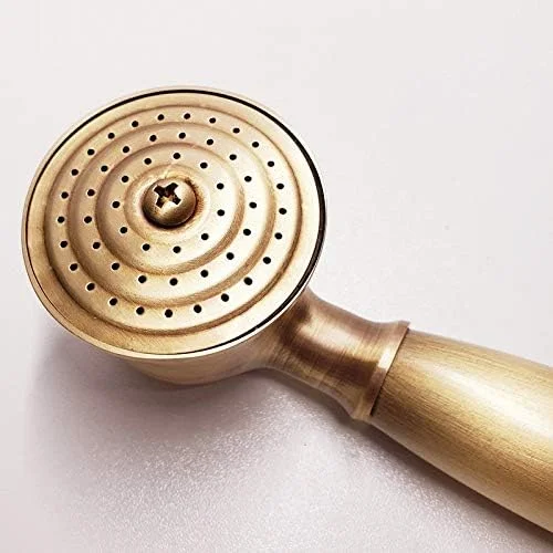 دوش دستی برنجی جامد کوهارا با رنگ برنجی عتیقه، سر دوش دستی لوکس حمام