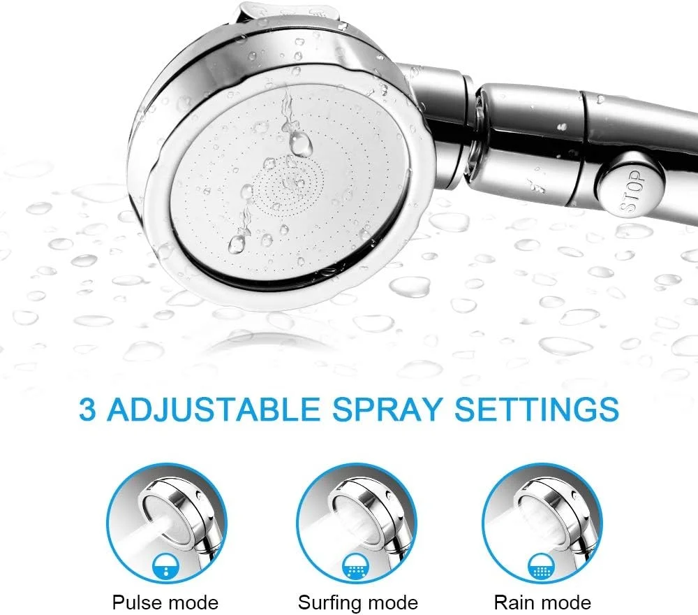 ست دوش دستی و سردوش بارانی KOHARA، گجت های حمام فشار قوی آنیونی، سردوش صرفه جویی در آب با دکمه روشن/خاموش (رنگ: 1) ست دوش دستی و سردوش بارانی KOHARA، گجت های حمام فشار قوی آنیونی، سردوش صرفه جویی در آب با دکمه روشن/خاموش (رنگ: 1)