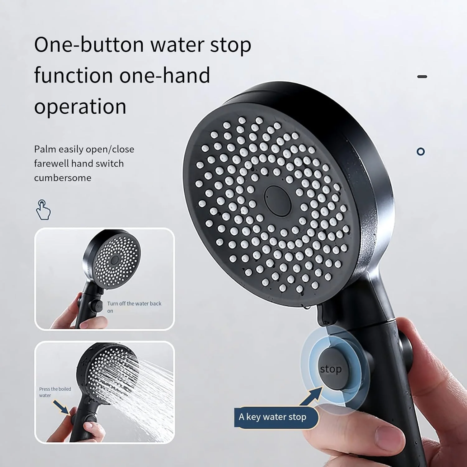 دوش دستی KOHARA با فشار بالا، سر دوش بارانی، سر دوش ثابت با فشار بالا، دوش فن توربو دستی، سر دوش حمام دستی با جریان بالا