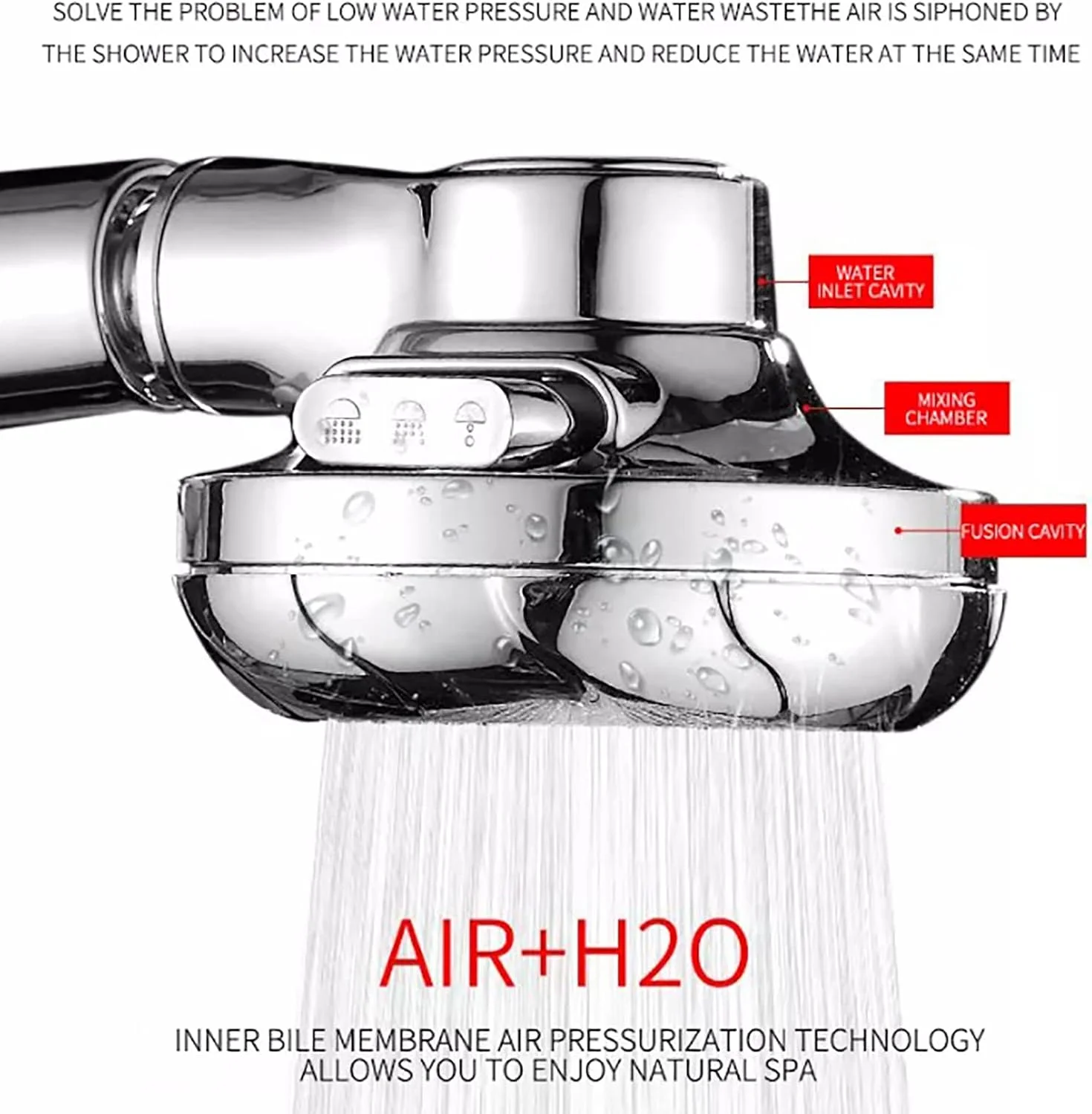 دوش دستی KOHARA با فشار بالا، سردوش ثابت بارانی، سردوش فن توربو دستی، سردوش بارانی فشار قوی، سردوش دستی حمام با جریان بالا