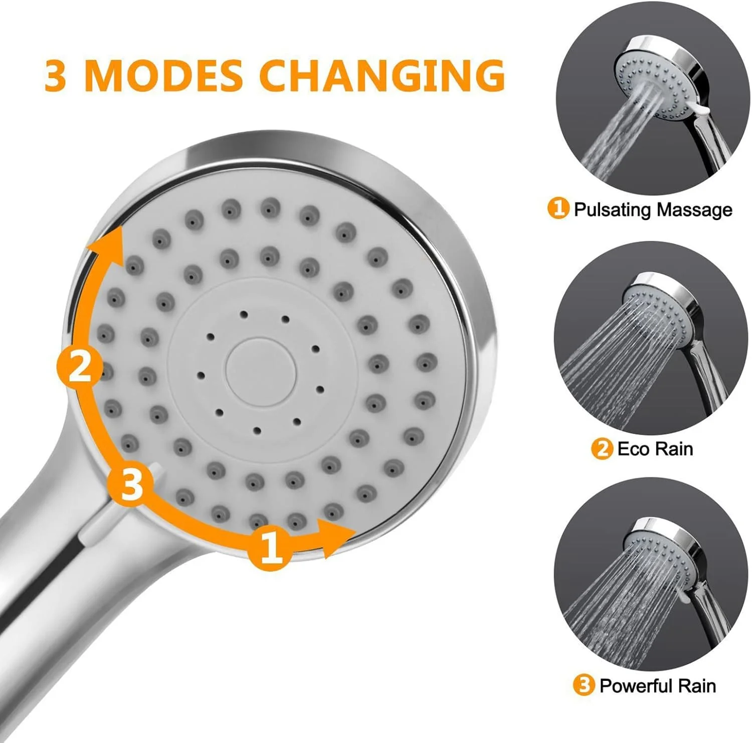 سردوش حمام پرفشار KOHARA، سردوش فن توربو دستی، سردوش دستی با جریان بالا برای حمام، سردوش ثابت پرفشار، سردوش دستی