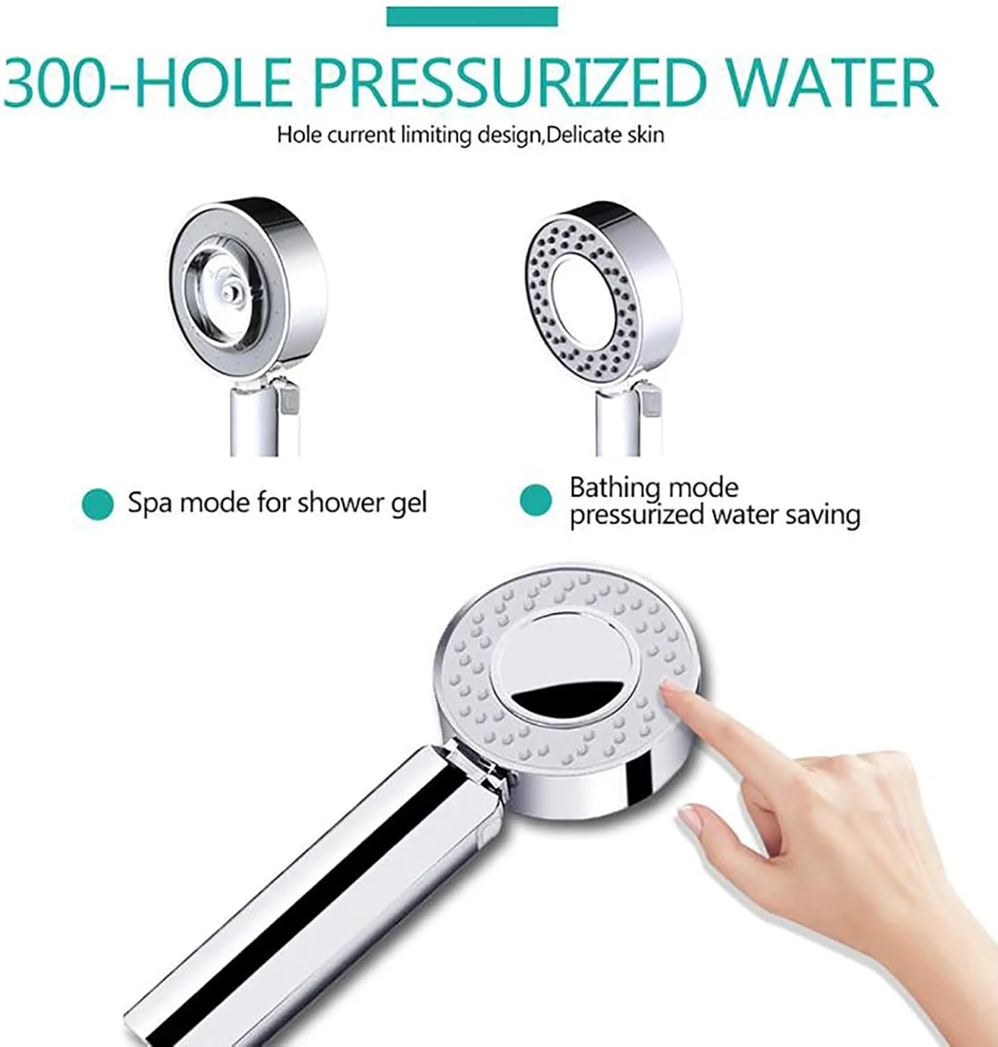 سردوش بارانی فشار قوی KOHARA به همراه دوش دستی، سردوش توربو فن دستی، سردوش حمام دستی با جریان بالا، سردوش ثابت بارانی فشار قوی