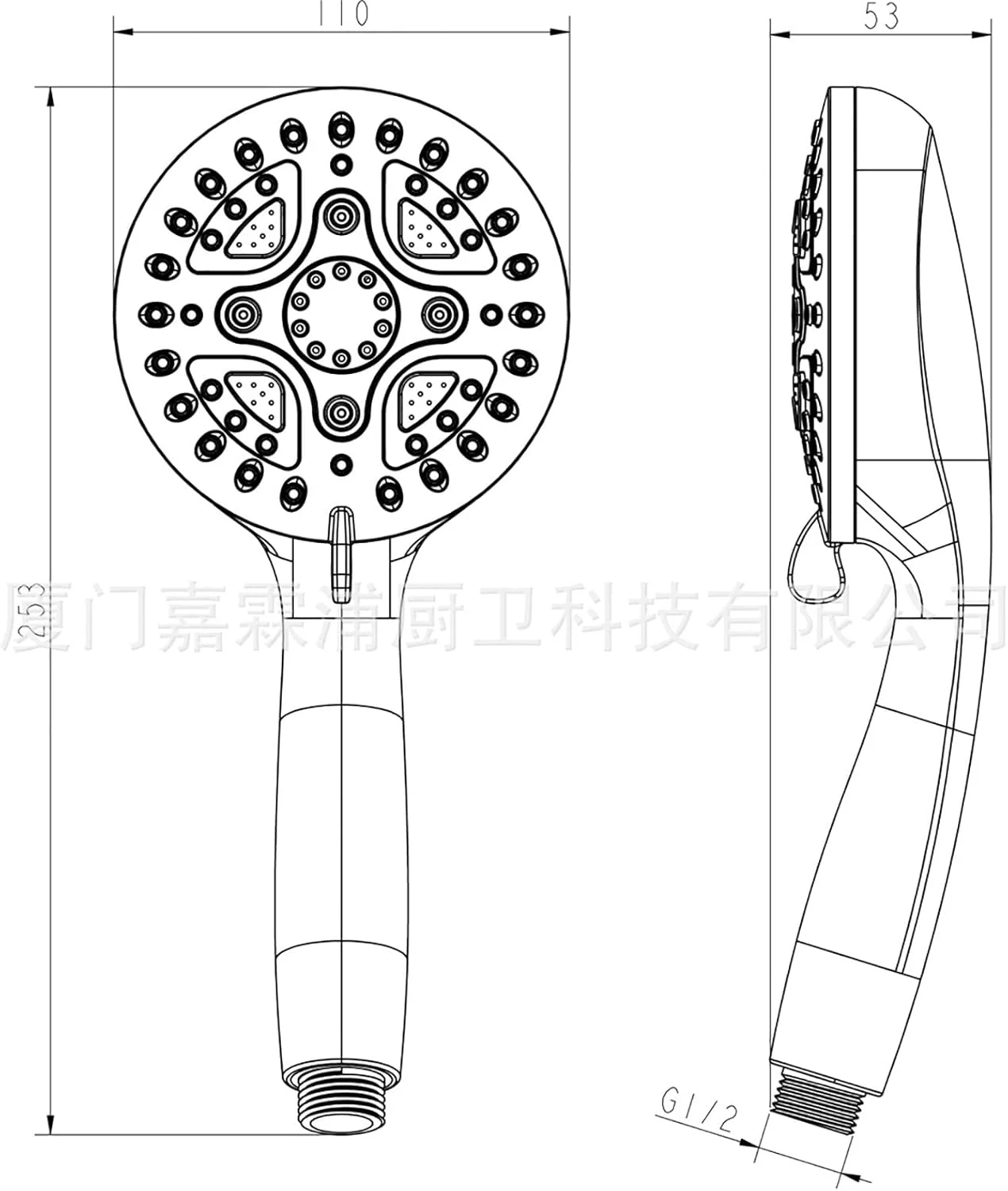 سردوش حمام فشار قوی KOHARA، سردوش بارانی ثابت فشار قوی، دوش دستی توربو فن، سردوش، سردوش دستی حمام با جریان بالا، گوشی دوش دستی