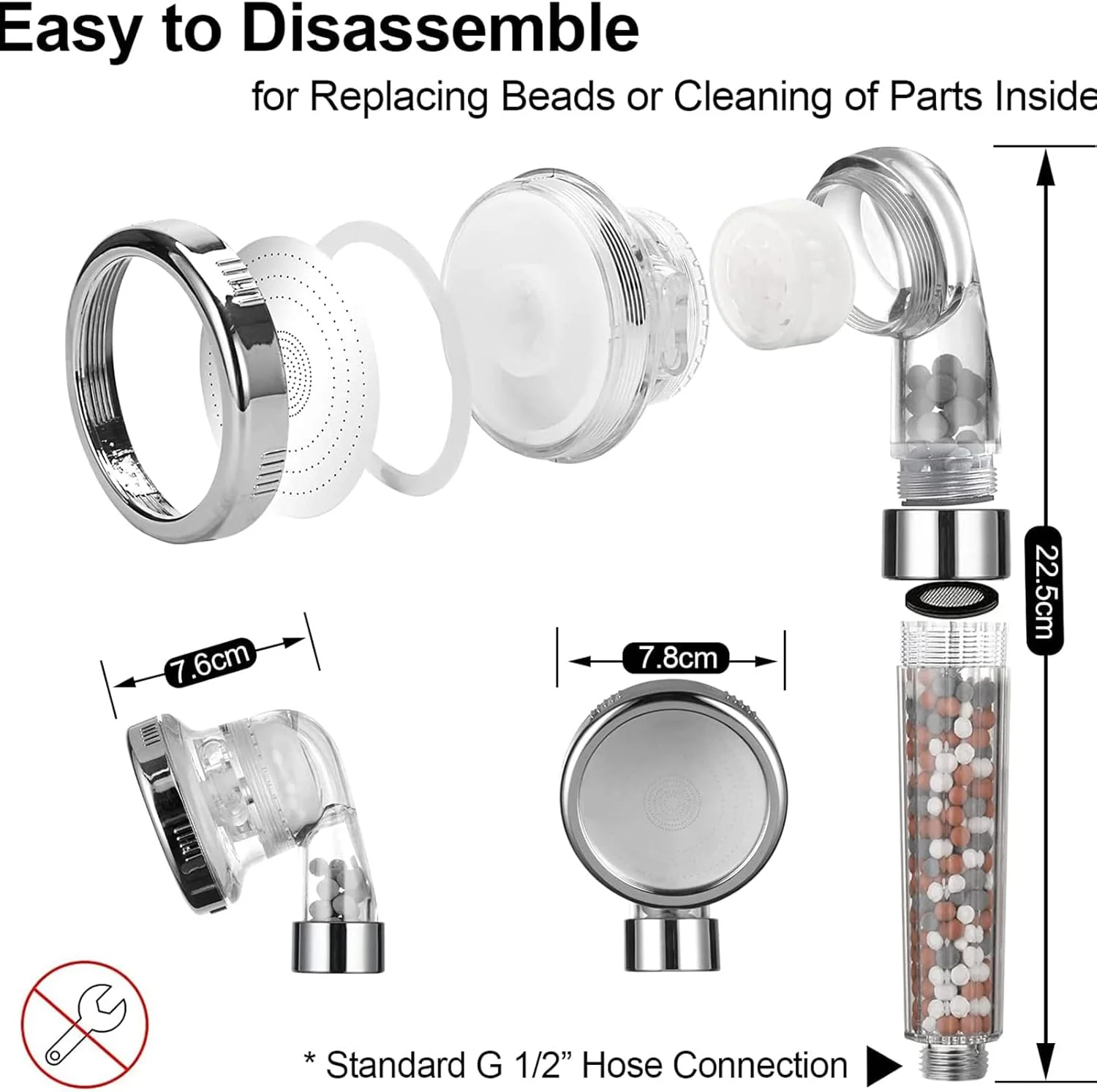 سردوش بارانی فشار قوی KOHARA، سردوش ثابت بارانی فشار قوی، سردوش دستی، سردوش دستی فن توربو، سردوش حمام دستی با جریان بالا