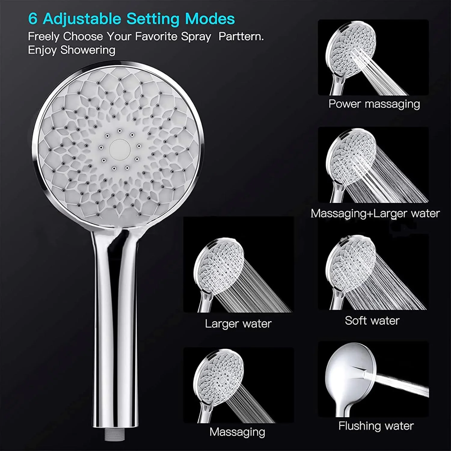 سردوش حمام KOHARA با فشار قوی، سردوش ثابت بارانی، سردوش دستی حمام با جریان بالا، سردوش دستی، سردوش دستی توربو فن