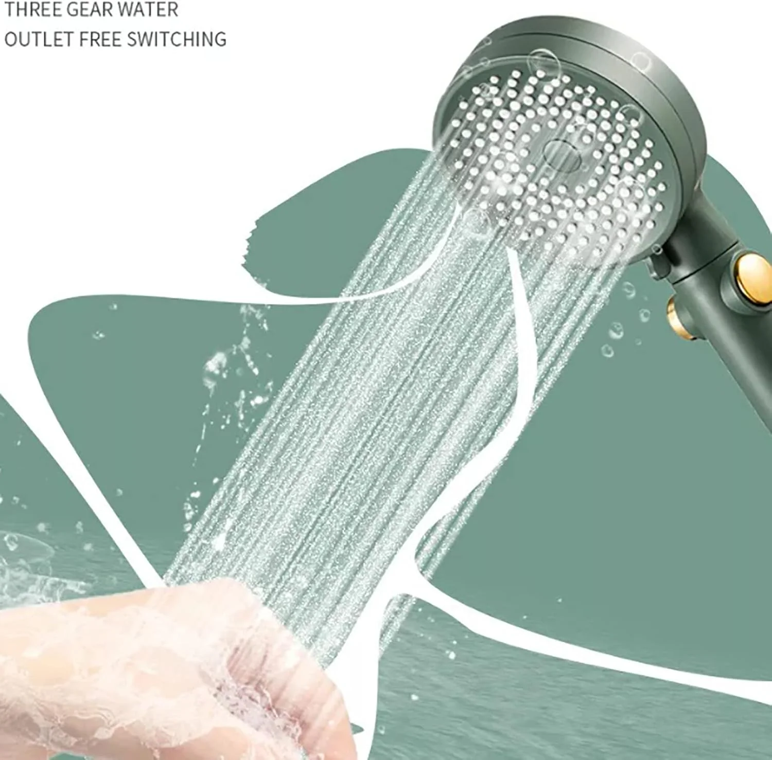 سردوش حمام ثابت فشار قوی KOHARA، سردوش بارانی فشار قوی، دوش دستی توربو فن، سردوش، سردوش دستی حمام با جریان بالا، میله دوش دستی