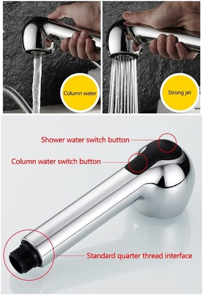 لوازم جانبی شیر آشپزخانه با سر دوش کشویی KOHARA، چند منظوره، مناسب سینک ظرفشویی و روشویی، دوش دستی