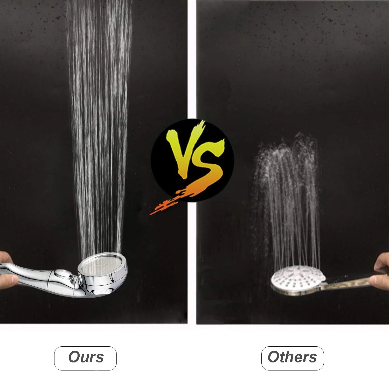 سردوش حمام Labymos با 3 حالت تنظیم، دکمه توقف/قطع جریان آب، صرفه جویی در مصرف آب، فشار قوی، سردوش دستی G1/2 قابل تنظیم برای حمام، جایگزین سردوش دستی