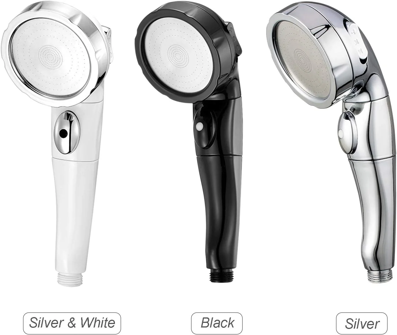 سردوش حمام Labymos با 3 حالت تنظیم، دکمه توقف/قطع جریان آب، صرفه جویی در مصرف آب، فشار قوی، سردوش دستی G1/2 قابل تنظیم برای حمام، جایگزین سردوش دستی